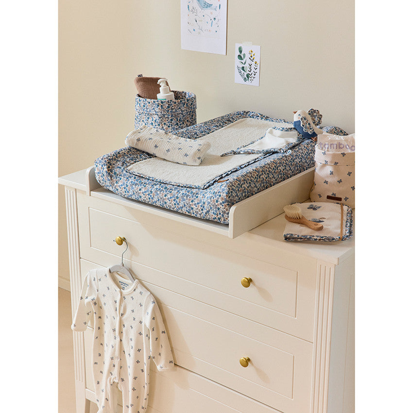 Housse de matelas à langer en éponge - Tiny Flowers - Prémaman