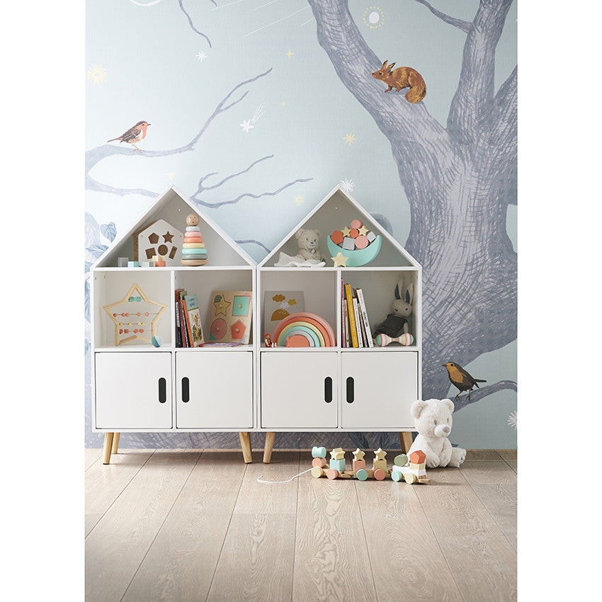 House-shaped bookcase with 2 doors - Maternity
