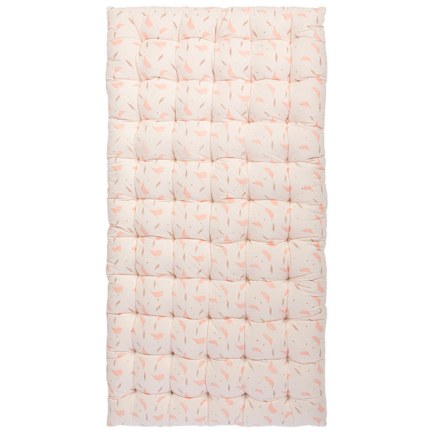 Magic Bird 60 x 120 cm Floor Mattress with Feather Print - Prémaman