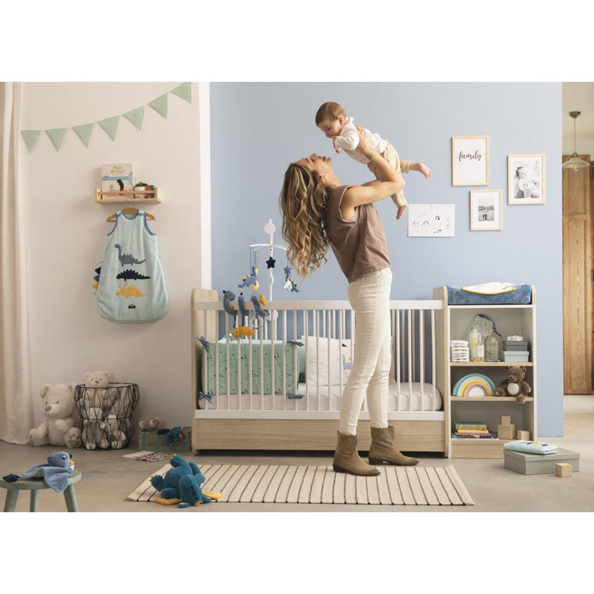 Cot bumper 3 sides My dinosaur friends - Prémaman