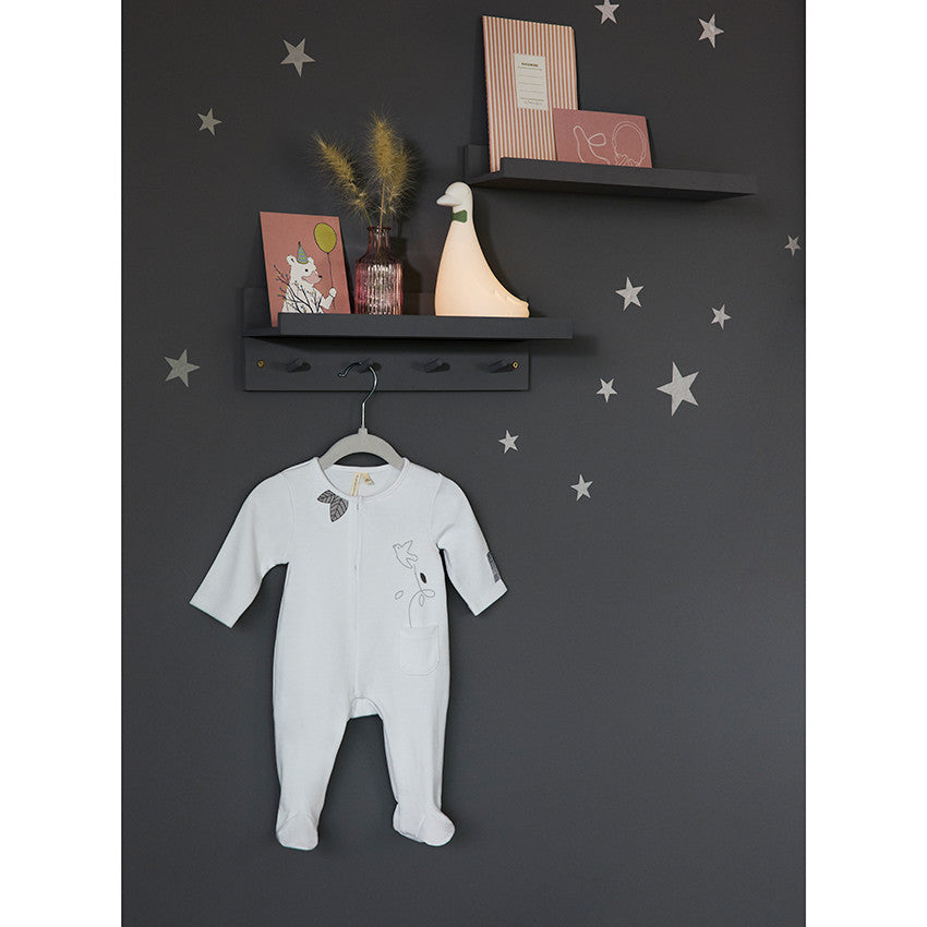 Bird-print interlock sleepsuit for baby girl - Prémaman