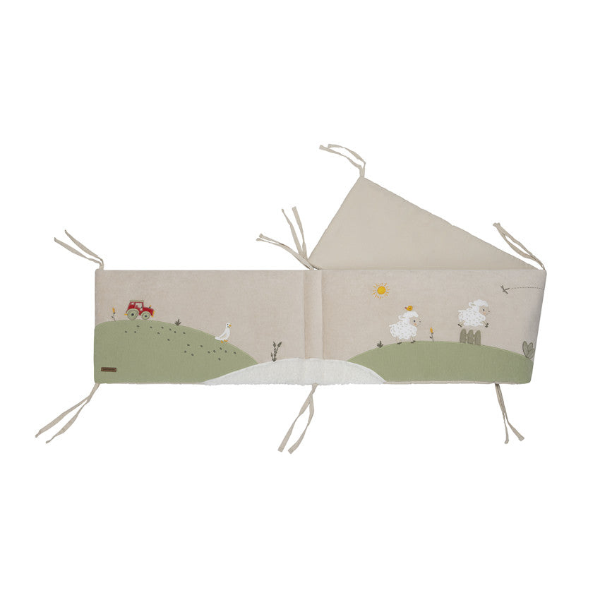 La vie à la Ferme Velour 3-Panel Cot Bumper - Prémaman