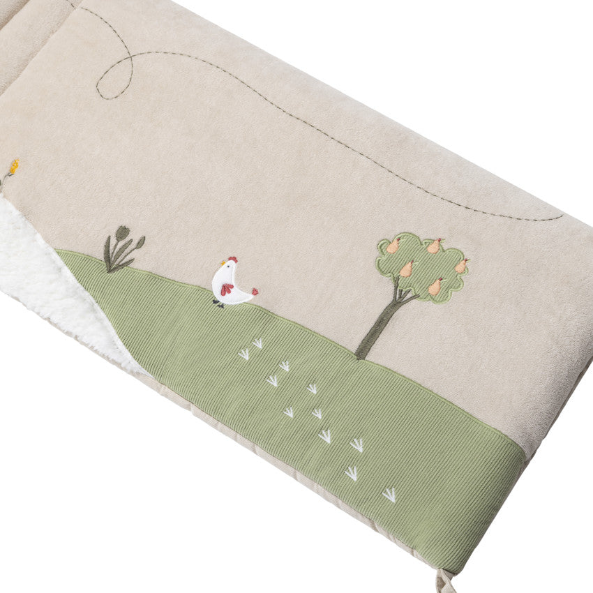 La vie à la Ferme Velour 3-Panel Cot Bumper - Prémaman