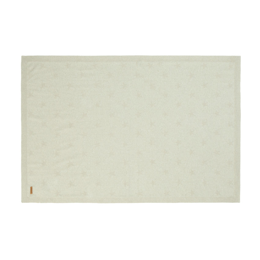 Couverture en tricot motif étoiles - 80 x 110 cm - Prémaman