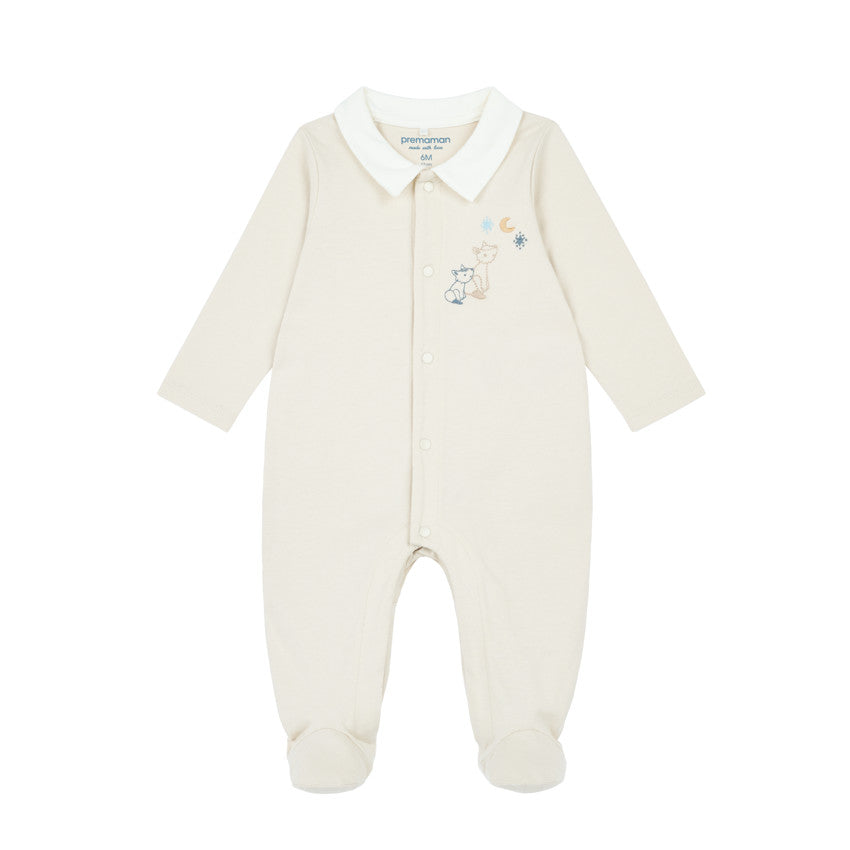 Long-sleeved jersey sleepsuit - Dreamers' Stripe - Maternity