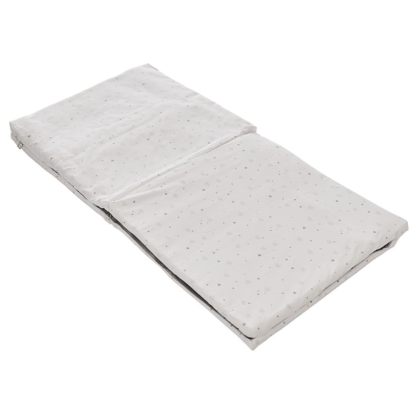 Tapis de motricité pliable 120 x 120 cm imprimé cœurs - Prémaman
