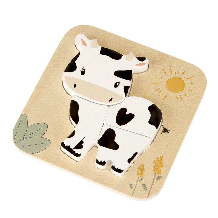 Wooden 4-piece Cow Puzzle - Prémaman