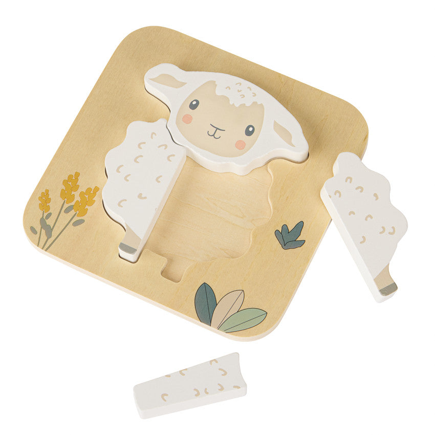 Puzzle en bois 4 pièces Mouton - Prémaman