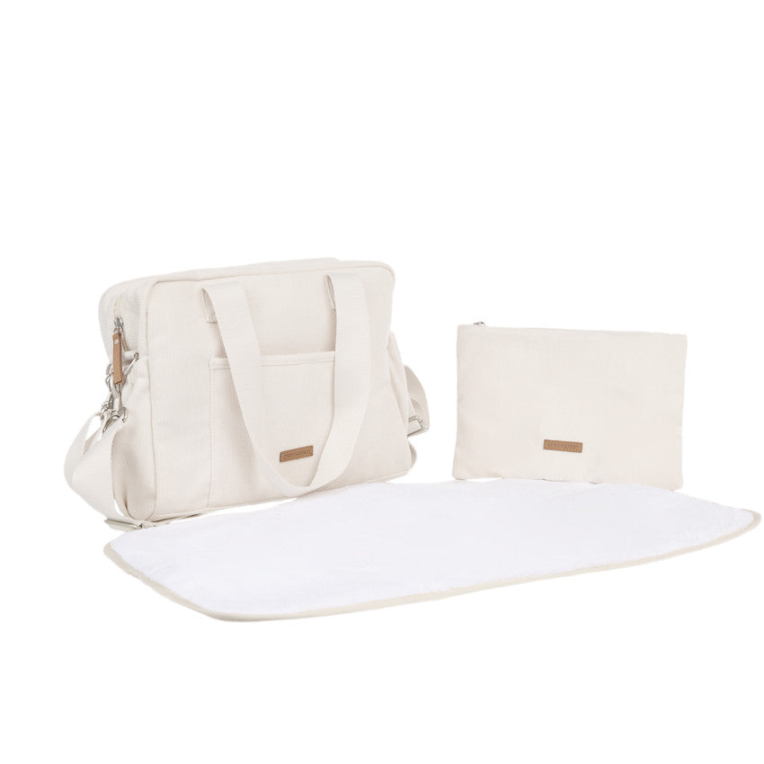 Sac à langer Mini Bergen + Tapis à langer - écru - Prémaman
