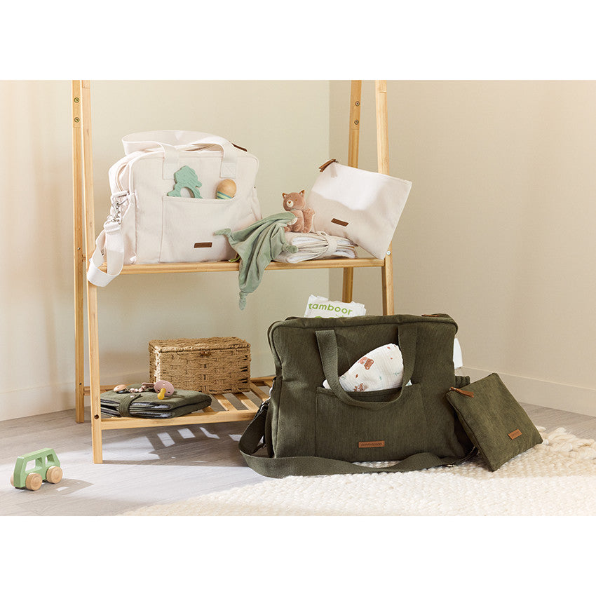 Sac à langer Mini Bergen + Tapis à langer - écru - Prémaman