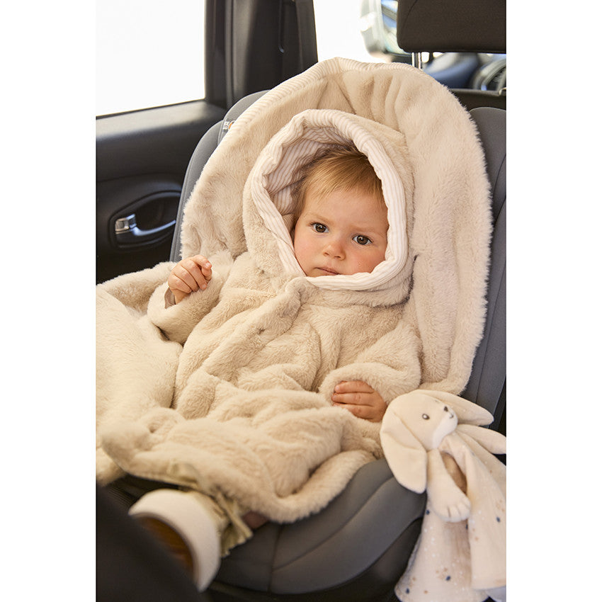 Poncho chaud en peluche pour siège auto et poussette - Prémaman