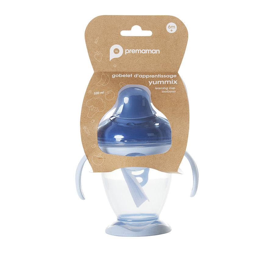 Learning cup with handles 180 ml blue - Prémaman