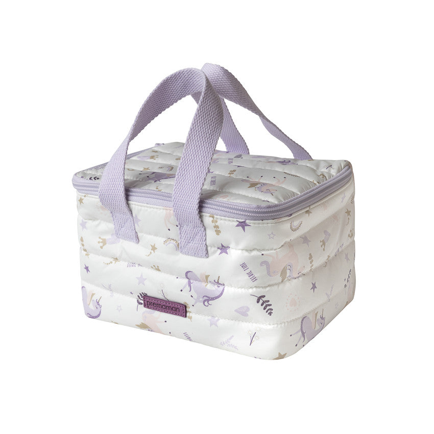 White Unicorn Print Insulated Lunch Bag - Maternity