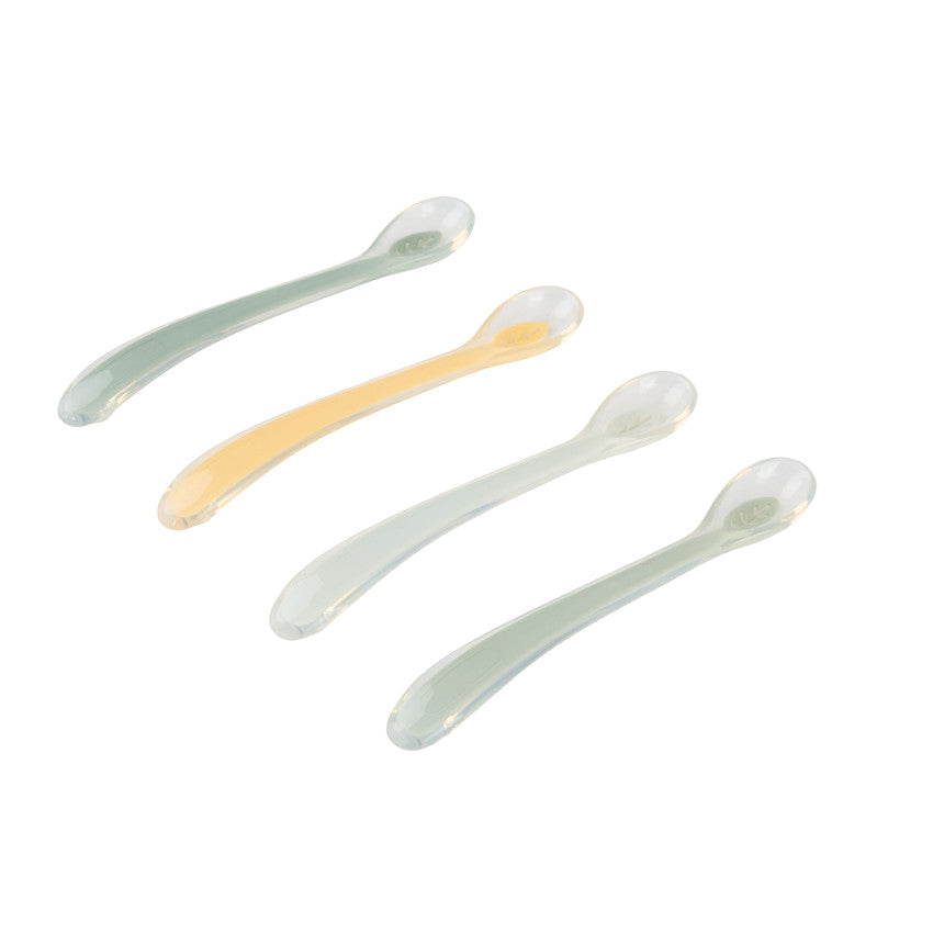 Lot de 4 cuillères en silicone Miamix - vert - Prémaman