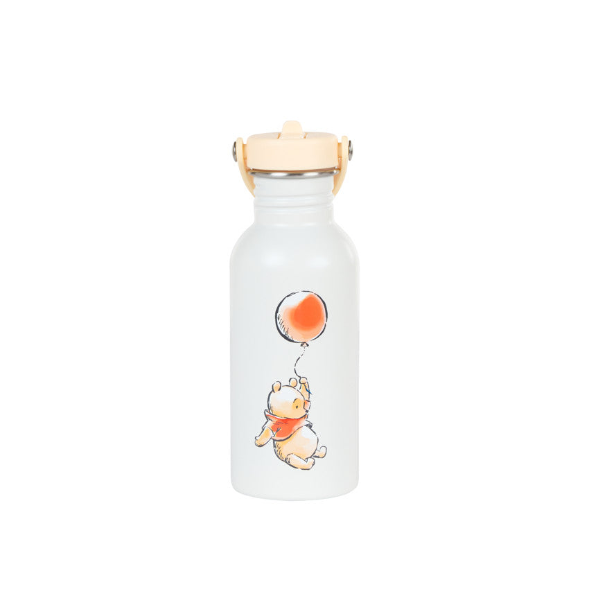 Stainless steel water bottle with Winnie the Pooh straw Disney - 500ml - Prémaman