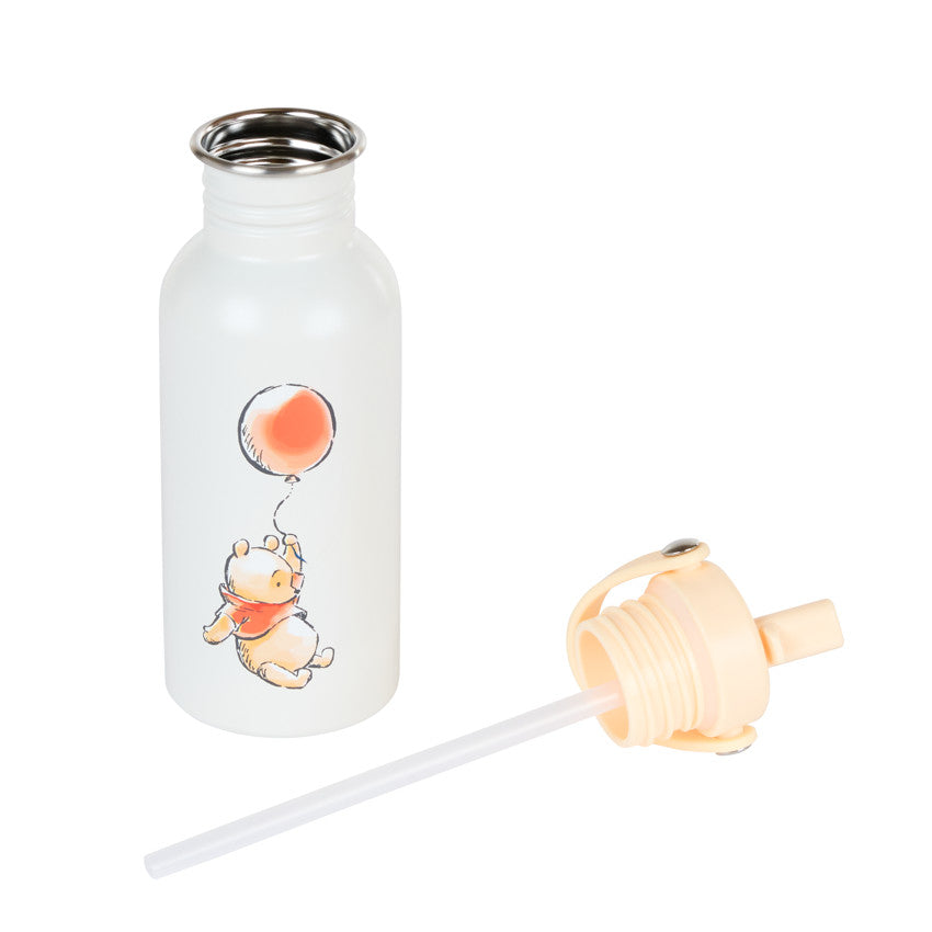 Stainless steel water bottle with Winnie the Pooh straw Disney - 500ml - Prémaman