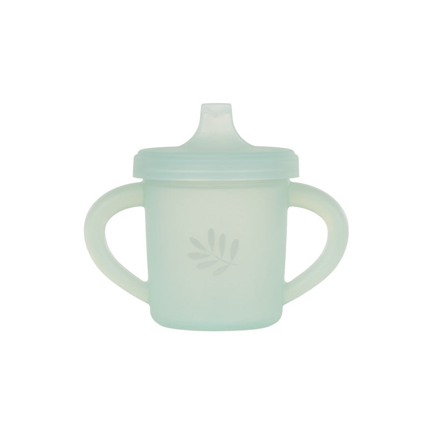 Tasse à bec avec anses latérales et motif feuillage - Prémaman