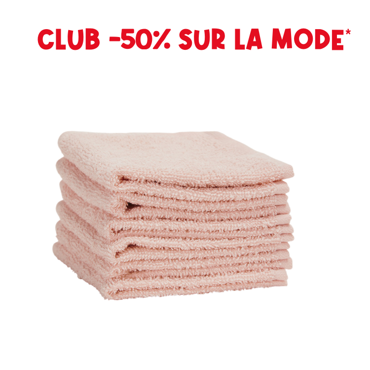 Lot de 6 débarbouillettes éponge 25 x 25 cm - Prémaman