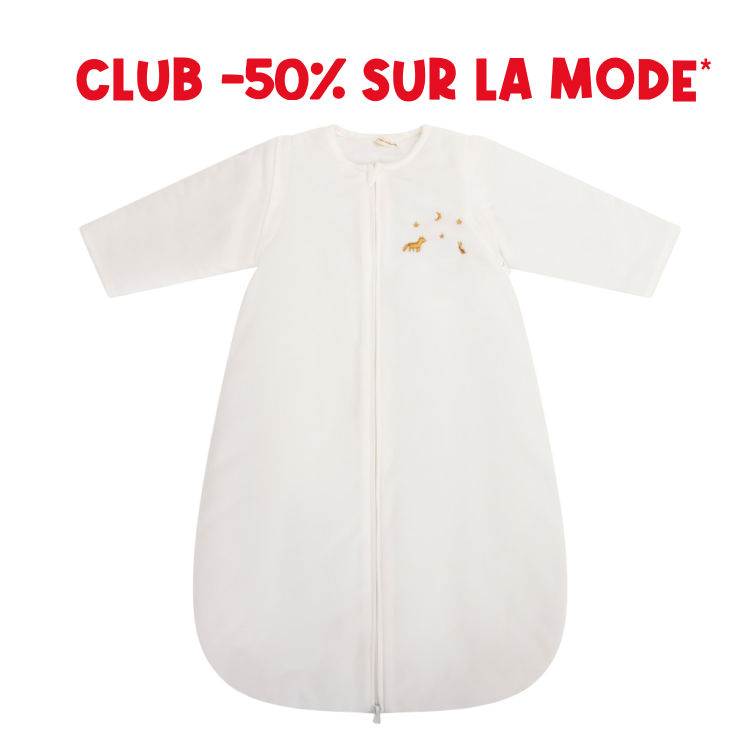 Detachable sleeve sleeping bag TOG 3.5 fox embroidery - Premaman
