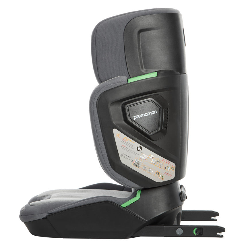 Siège-auto pliant i-Size et Isofix Rider 100-150 cm gris - Prémaman