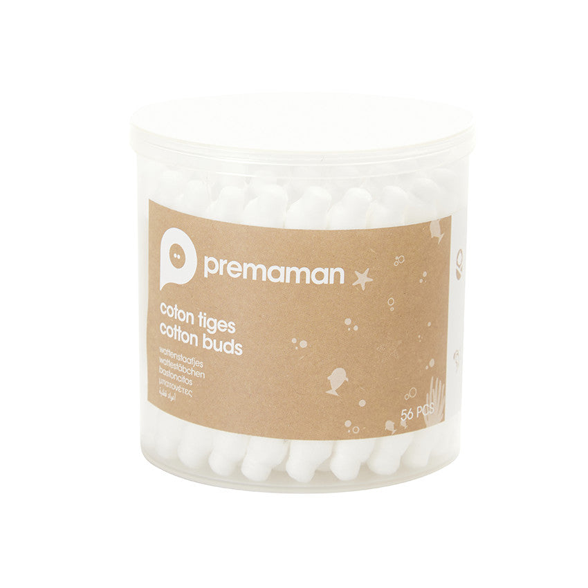 Pear-tip cotton buds x56 - Prémaman