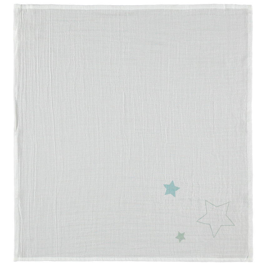 Set of 3 star-print muslin swaddles - Premaman