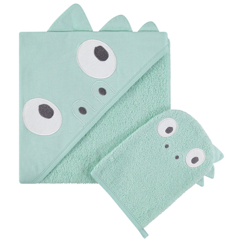 Dinosaur Bath Cape and Wash Mitt - Maternity