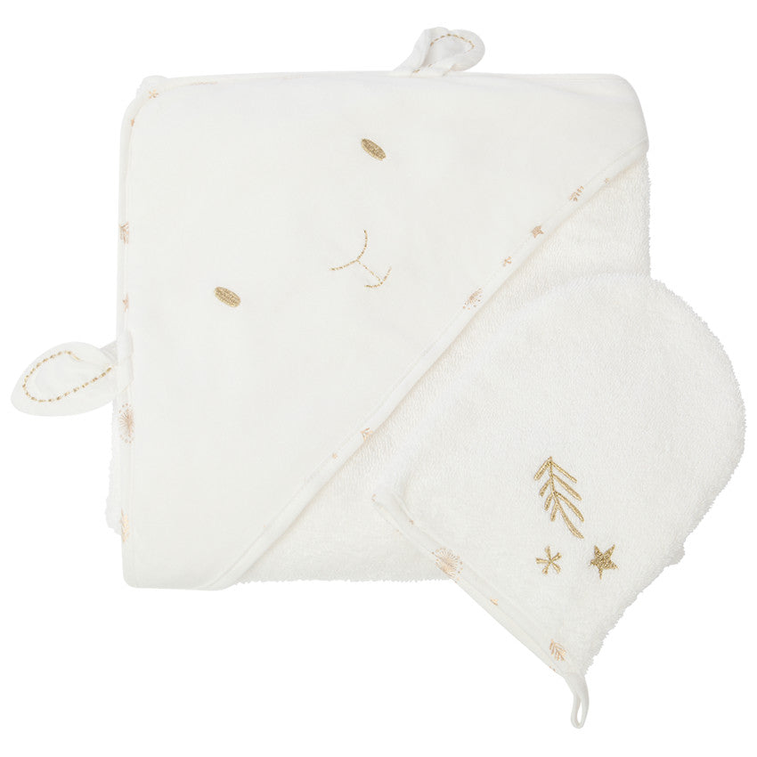 Magic Winter hooded towel and wash mitt - Prémaman