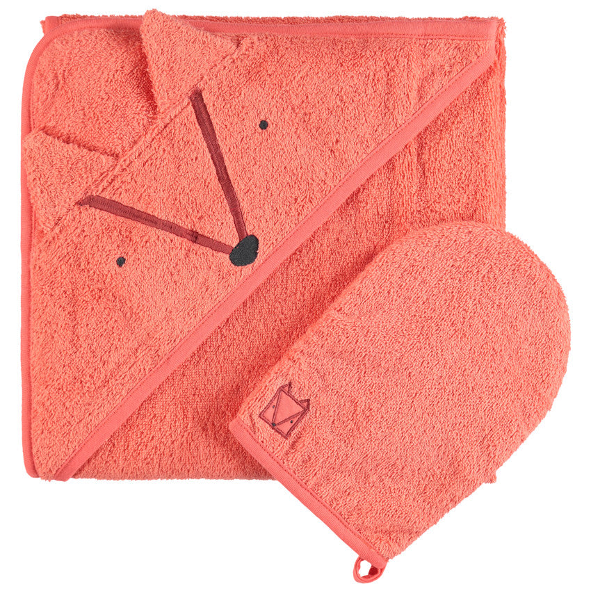 Ethnic Animals Hooded Towel and Washcloth - Prémaman