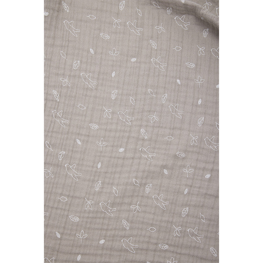 Set of 3 cotton swaddles with Feather bird print - Premaman
