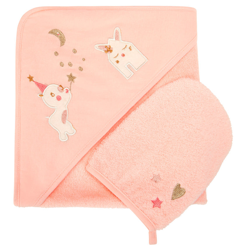 Set de bain cape + gant de toilette Little Princess - Prémaman