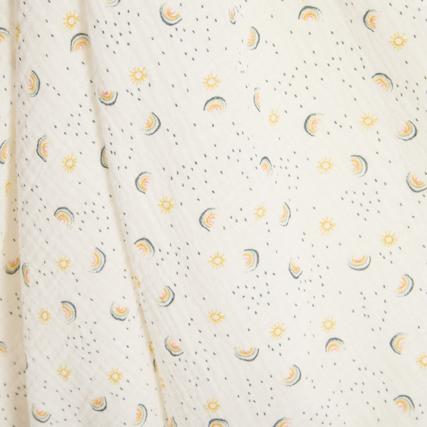 Rainbow print 100 x 100 cm cotton gauze swaddle - Premaman