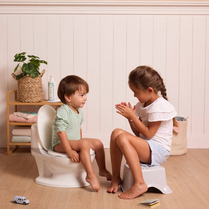 Pot d'apprentissage mini toilette sonore blanc - Prémaman