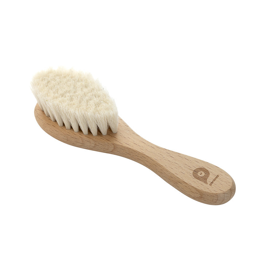 Brosse à cheveux en bois avec poils naturels de chèvre - Prémaman