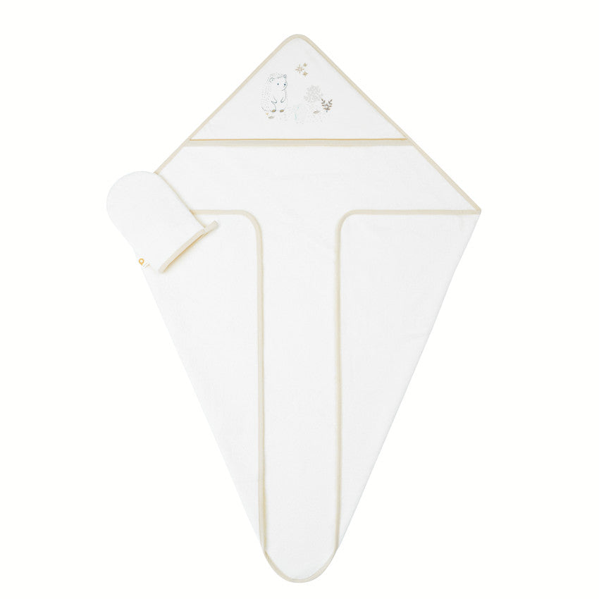 Set de bain cape + gant de toilette "Bande de Rêveurs" - Prémaman