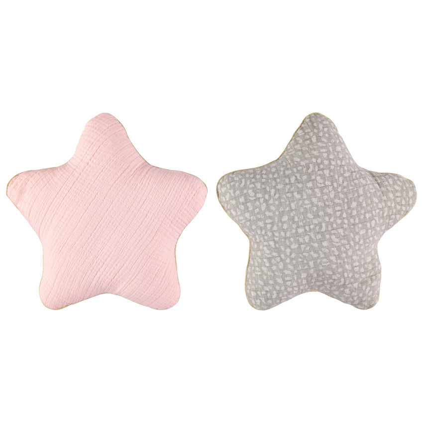 Decorative star cushion or modular bumper for cot or playpen with ties - Maternity