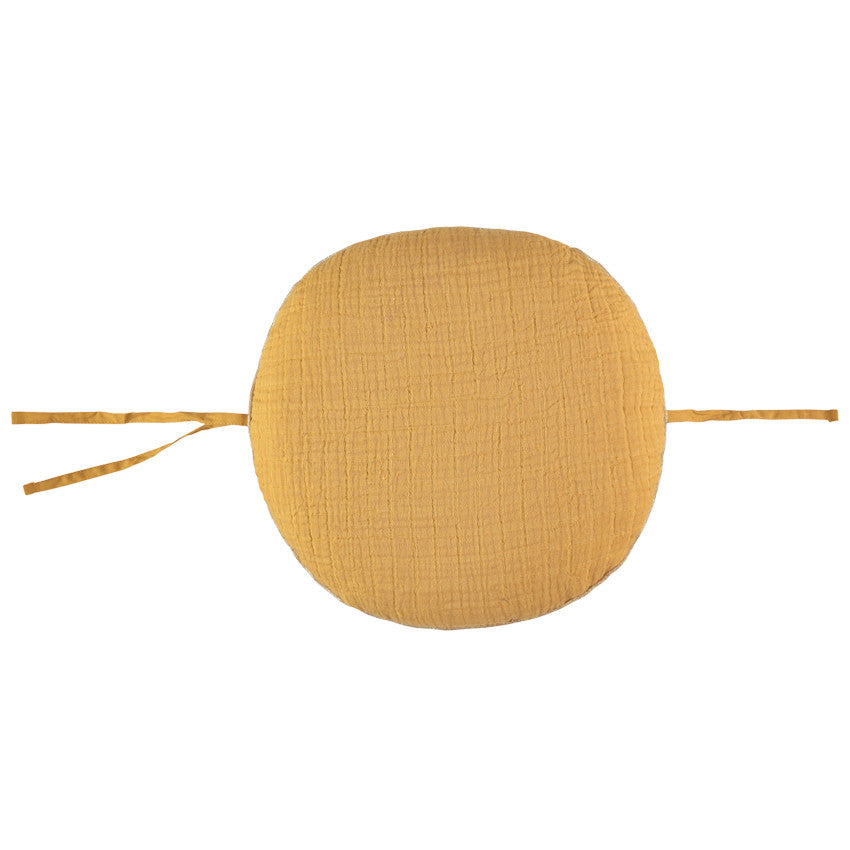 Coussin décoratif rond en tétra modulable en tour de lit ou de parc - Prémaman