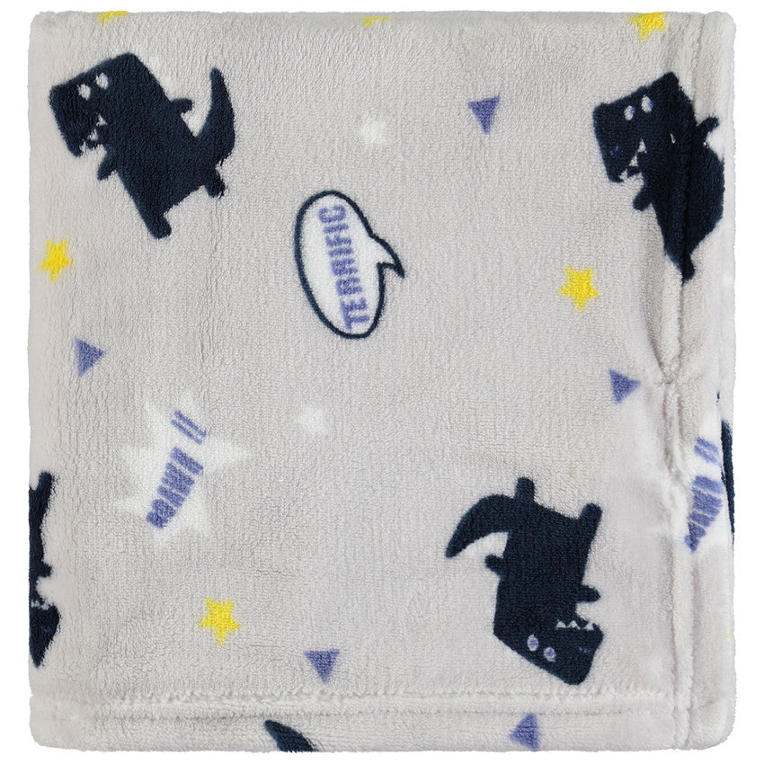 Dinosaur Print Sherpa Blanket - Prémaman