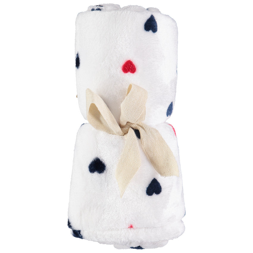 Couverture en sherpa à coeurs all-over - Prémaman
