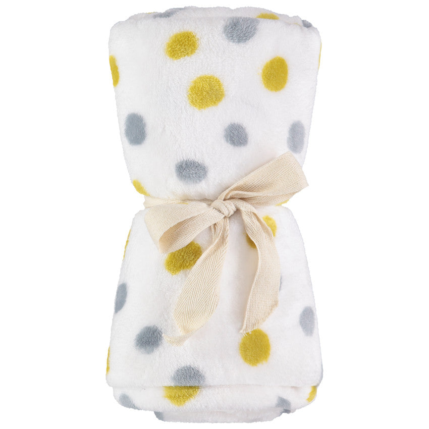 Couverture en sherpa imprimé pois - Prémaman