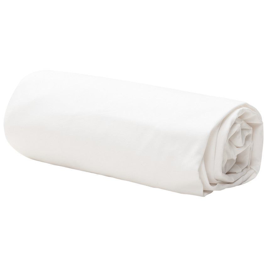 Drap housse en popeline blanc 60 x 120 cm - Prémaman