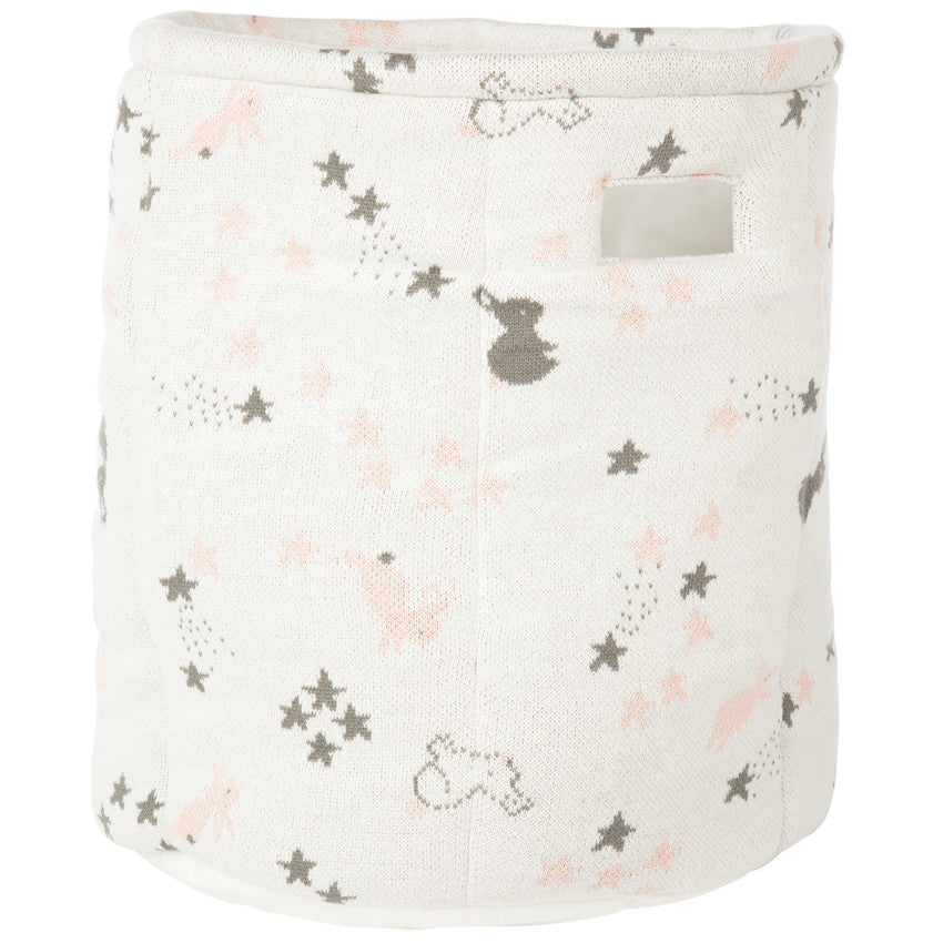 Knitted storage basket with bunny print - Maternity