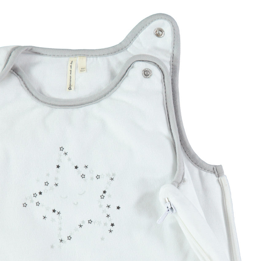 Sleeveless velvet sleeping bag with star print TOG 3.5 - Prémaman