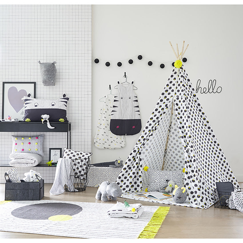 Zebra print poplin and sherpa blanket - Maternity