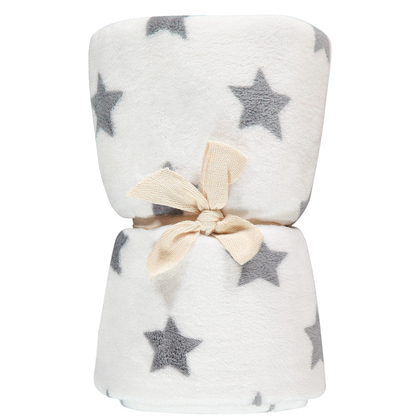 Star print sherpa blanket 80 x 115 cm - Prémaman