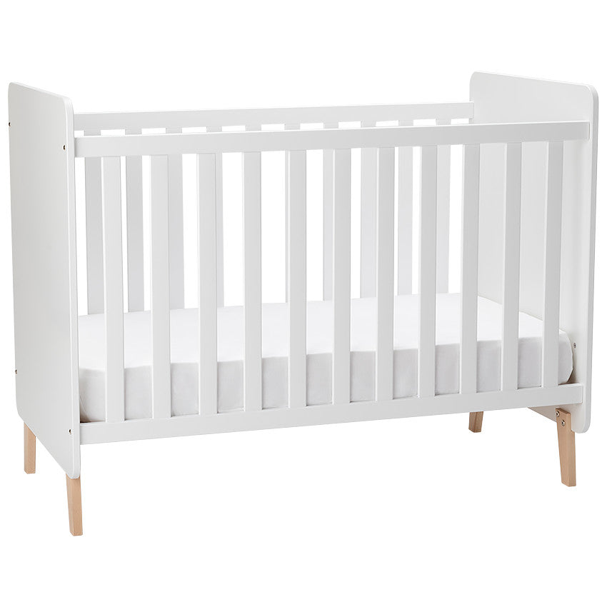 Lit bébé à barreaux en bois Noah 60x120 cm - Prémaman