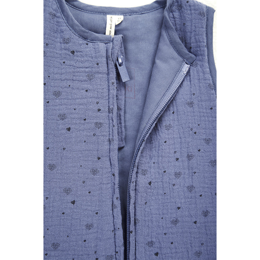 TOG 2 Cotton Gauze Sleeping Bag with Heart Print - Prémaman