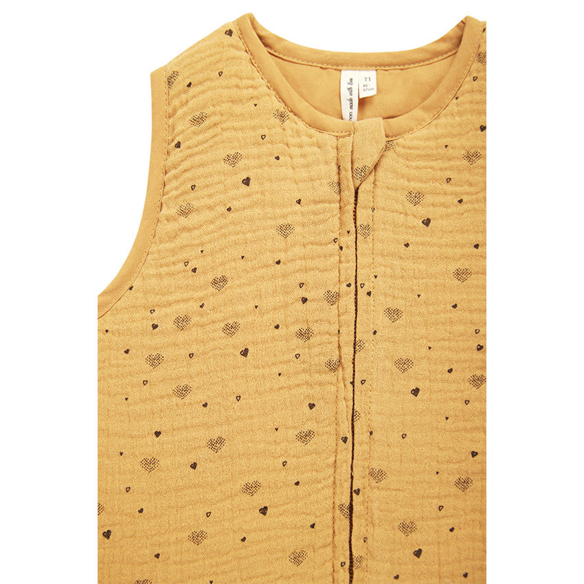 TOG 2 Cotton Gauze Sleeping Bag with Heart Print - Prémaman