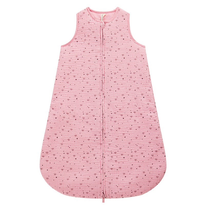 TOG 2 Cotton Gauze Sleeping Bag with Heart Print - Prémaman