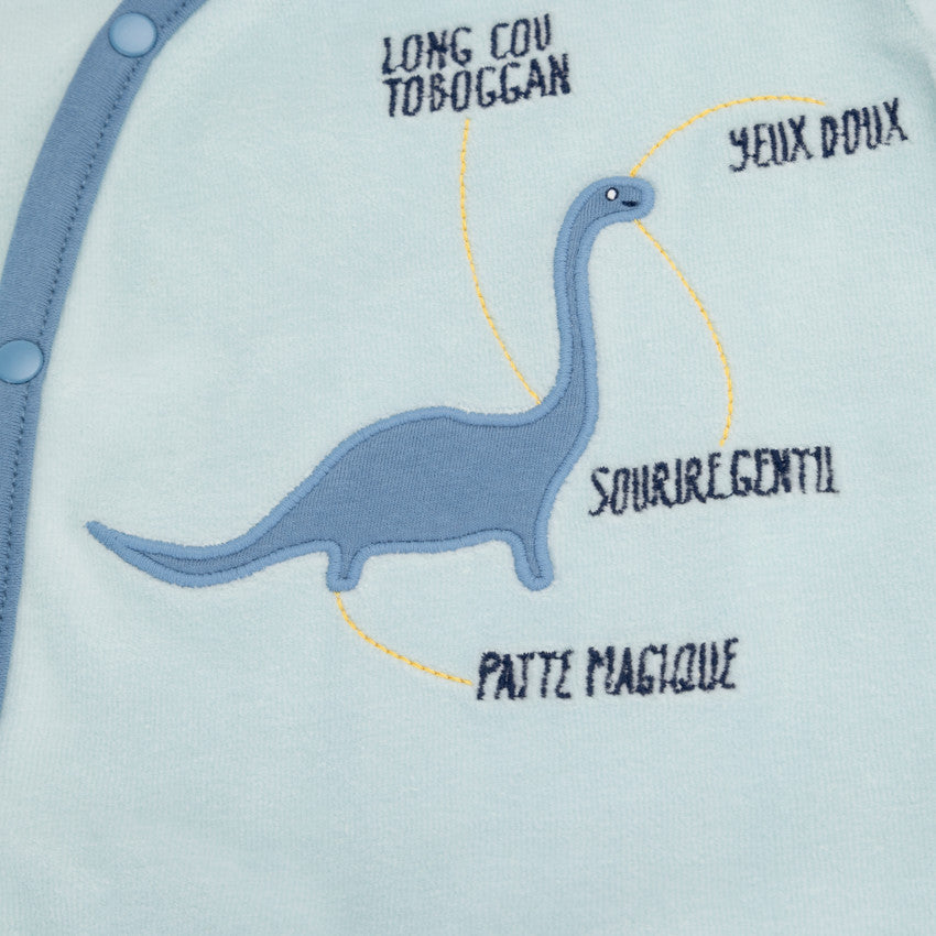 "My Dino Friends" Velour Sleepsuit for Baby Boys - Prémaman